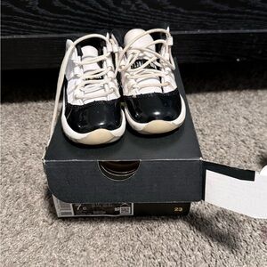 Jordan Kids Black and White Sneakers